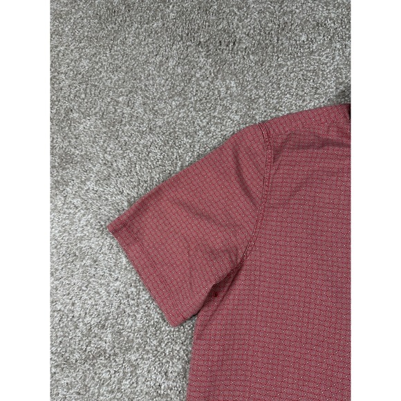 Nat Nast Shirt Mens Large Red Geometric Short Sleeve Button Up Silk Blend Casual - Picture 4 of 8